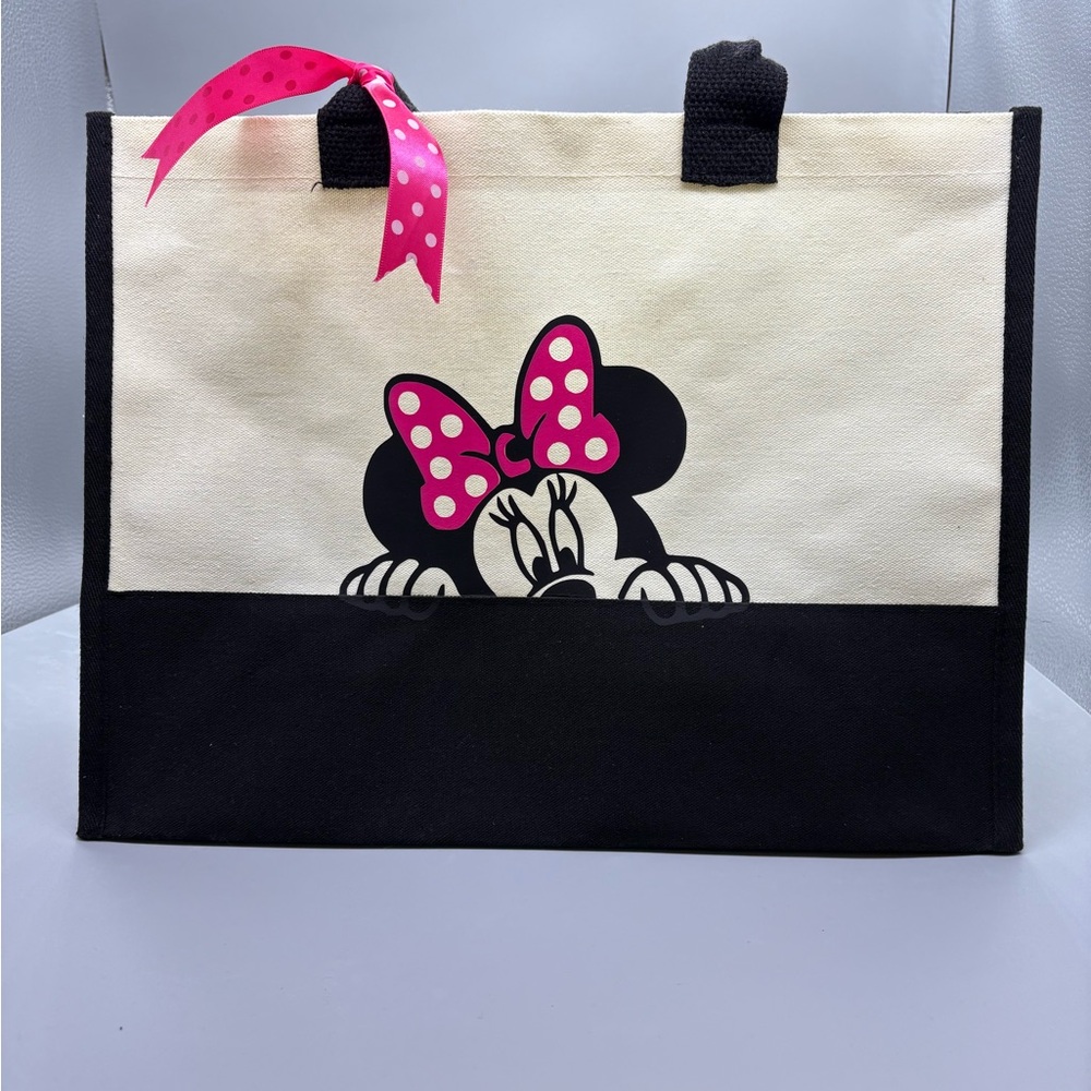Disney Black and Cream Tote with Minnie Mouse Design